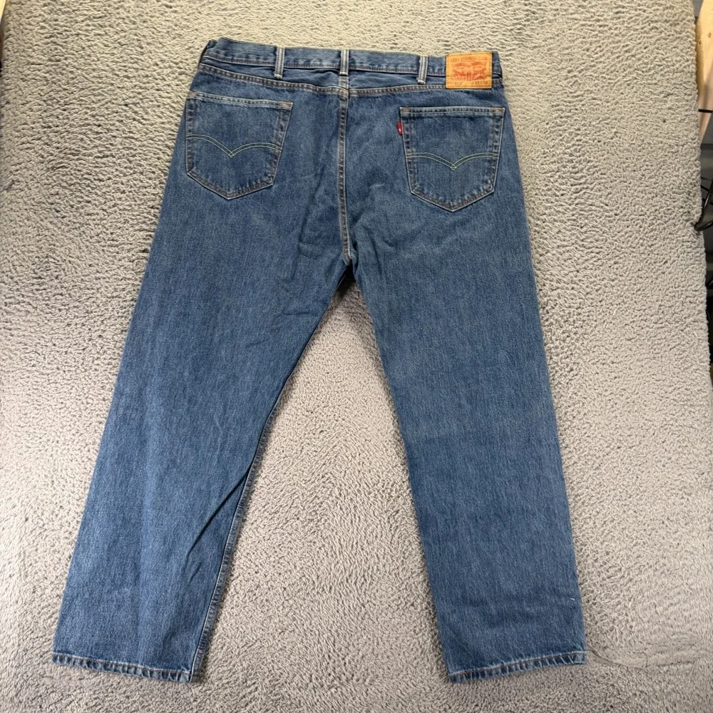 Levi's 505 Jeans Mens 42x30 Blue Cotton Denim Straight Utility Travel Workwear